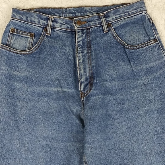 Route 66 Vintage High Rise Five Pocket Button Zipper Tapered Leg Blue Jeans - Picture 3 of 15